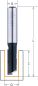 Preview: CMT HW-Wendeplatten-Nutschaftfräser; 12x50/103x12mm, z1 rechts; 1 VPE = 1 Stck