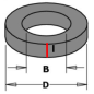Preview: CMT Ersatzteil Distanzring für HW-Konter/Profifräser; 14x0,1/8mm,  1 VPE = 1 Stck