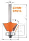Preview: CMT HW-Fasefräser mit Anlaufring (Spezialausführung); 27x9/55x6mm, z2 ; Winkel 30°, 1 VPE = 1 Stck