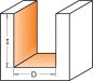 Preview: CMT HW-Nutfräser; 24x20/50x8mm, z2 rechts; 1 VPE = 1 Stck