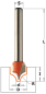 Preview: CMT HW-Profilnutfräser; 10x10/50x8mm, r5, z2 rechts; 1 VPE = 1 Stck
