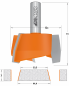 Preview: CMT HW-Reparatur-Fräserset f. Mineralwerkstoffe; 47,6x20/68,5-74x12mm, z2+3, rechts; 1 VPE = 1 Stck