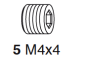 Preview: CMT M4x4mm Schraube; 1 VPE = 1Stck