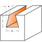 Preview: CMT VHW-Zinkenfräser 9,5x9,5/52,5x8mm, 9° z2 rechts; 1 VPE = 1 Stck