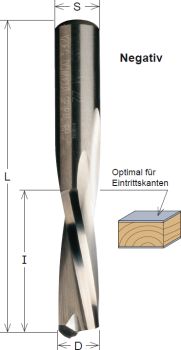 CMT Vollhartmetallfräser rechts, linksdrall; 8x32/80x8mm, z2; 1 VPE = 1 Stck