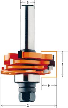 CMT HW-ScheibennutfräserSatz (montiert) ; 47,6x3,2-18x12mm, z3 rechts; 1 VPE = 1 Stck
