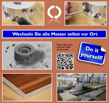 AIGNER DP-Wechselschneiden für  „KONSTANTIN“ Ø85mm; 14,5x14,1x4,7; 1 VPE = 4 Stück