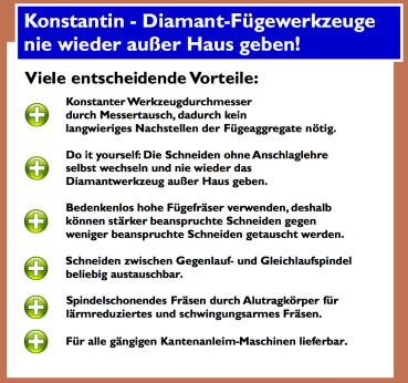 Preview: AIGNER DP-Wechselschneiden für  „KONSTANTIN“; für Kopf Ø125mm; 1 VPE = 18 Stck