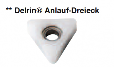 CMT Delrin-Anlaufring-Dreieck; 12,7x4,76mm; 5,8mm Dicke; 1 VPE = 1 Stück