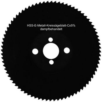 HSS-E-Metall-Kreissägeblatt Co5% dampfbehandelt, 250x2,5x40 mm, z128, HZ T6, VPE = 1 Stück