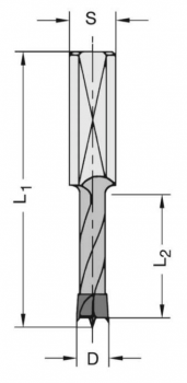JSO HW-Dübellochbohrer; 4x27/57,5x10mm links; 1 VPE = 1 Stck