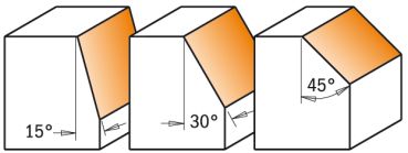 CMT HW-Fasefräser; 26x12,7/44,5x6mm, z2 ; Winkel 45°, 1 VPE = 1 Stck