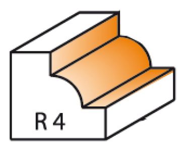 Preview: CMT HW-Viertelstabfräser; 28,6x12,7/44,5x6mm, z2; r8mm; 1 VPE = 1 Stck