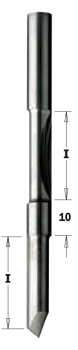 CMT VHW Kopier-Bündigfräser mit Führung; 6x18+18/70x6mm, z1+1 ; 1 VPE = 1 Stck