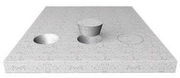 CMT HW-Reparatur-Fräserset f. Mineralwerkstoffe; 47,6x20/68,5-74x12mm, z2+3, rechts; 1 VPE = 1 Stck