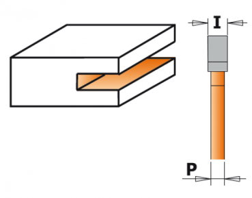 Preview: CMT HW-Scheibennutfräser (inkl. Dorn und  Anlaufring); 47,6x5x6mm; z3 rechts; 1 VPE = 1 Stück