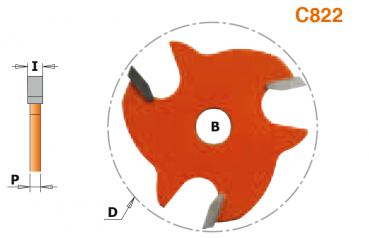 CMT HW-Scheibennutfräser ohne Dorn und Anlaufring; 47,6x3,0x8mm, z3 rechts; 1 VPE = 1 Stück