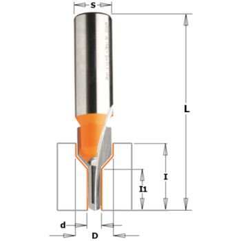 CMT HW-Schraubenschlitzfräser; 11,1/4,36x20,6/63,5x8mm, 45° z2 rechts; 1 VPE = 1 Stck