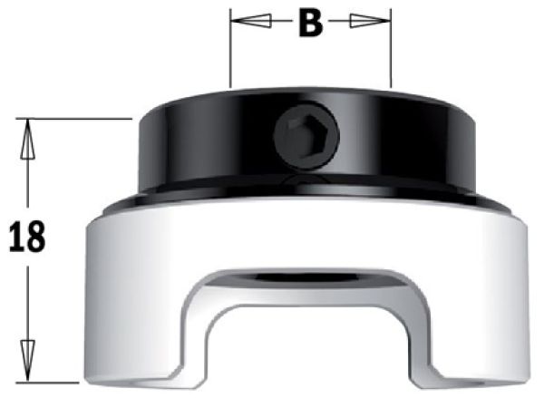 CMT Anschlagring mit Delrin®-Hülse; 12mm; 1 VPE = 1 Stck
