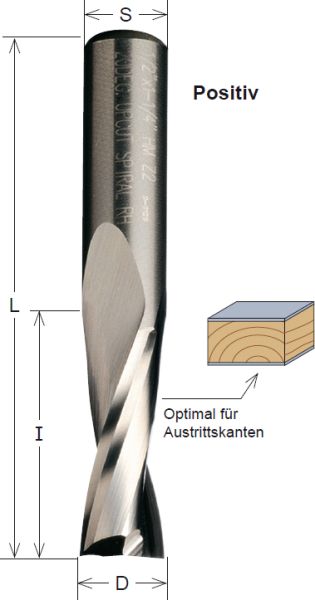 CMT Vollhartmetallfräser rechts, rechtsdrall; 10x32/80x8mm, z2; 1 VPE = 1 Stck