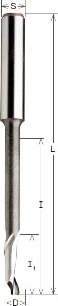 CMT HS-Nutschaftfräser für Aluminium; 5x16(55)/90x8mm, z1 rechts; 1 VPE = 1 Stck