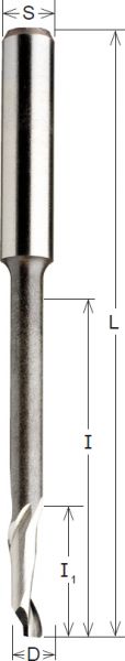CMT HS-Nutschaftfräser für Aluminium; 8x14(55)/80x8mm, z1 rechts; 1 VPE = 1 Stck