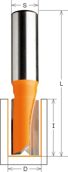 CMT VHW-Nutfräser; 2x4/50x6mm, z1 rechts; 1 VPE = 1 Stck
