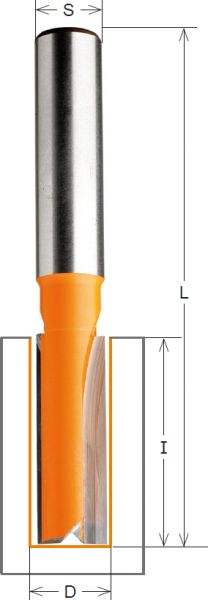 CMT VHW-Nutfräser; 8x31,7/60x8mm, z2 rechts; 1 VPE = 1 Stck