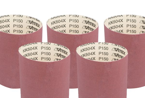Schleifhülsen für ARMINIUS®-SCHLEIFIGEL; Ø158x100mm, P180; 1 VPE = 5 Stück
