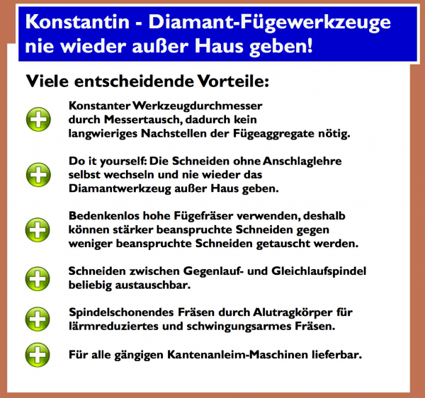 AIGNER DP-Wechselschneiden für  „KONSTANTIN“ Ø85mm; 14,5x14,1x4,7; 1 VPE = 4 Stück