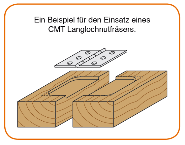 CMT HW-Langlochnutfräser; 20x16/48x6mm, z2 negativ ; 1 VPE = 1 Stck