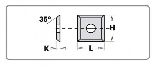 CMT Wendeplatten 12x12x1,5 mm, 35º, 1 VPE = 2 Stück