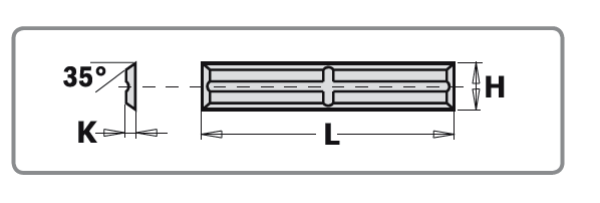 CMT Wendeplatten 50x5,5x1,1 mm, 35º, 1 VPE = 2 Stück
