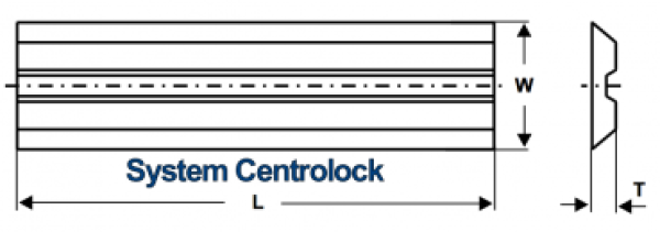 System Centrolock HSS-Hobelmesser 30x16x3 mm; 1 VPE = 2 Stück