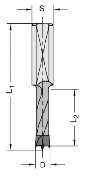 JSO HW-Dübellochbohrer; 10,5x27/57,5x10mm rechts; 1 VPE = 1 Stck
