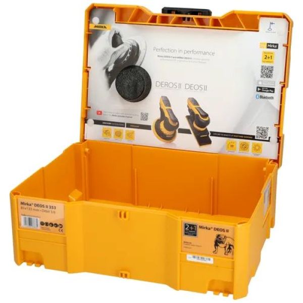 MIRKA DEOS II Elektro Schwingschleifer 353CV im Case; 81x133mm 3,0 Hub, 1 VPE = 1 Stück (nur in D lieferbar)
