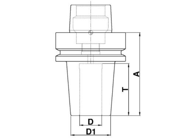 AIGNER DP-Fügeschaftfräser "KONSTANTIN®-Mini Speedy" für CNC; 27x53/117x25mm z2+2 rechts; montiert in Schrumpffutter HSK F63; 1 VPE = 1 Stück
