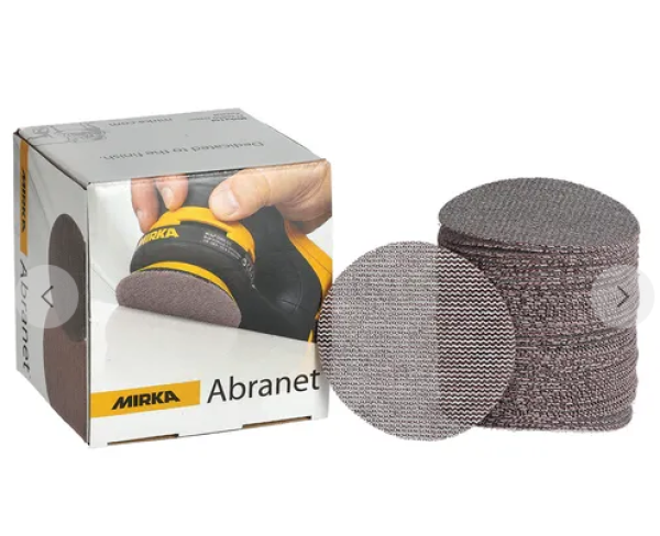 Mirka Abranet Schleifscheiben Ø 77 mm P320 Gitternetz; VPE: 50 Stck/Pck