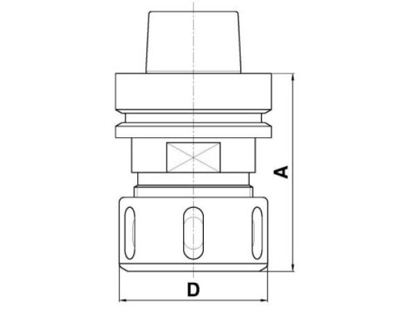 AIGNER DP-Fügeschaftfräser "KONSTANTIN®-Mini Speedy" für CNC; 27x53/117x25mm z2+2 rechts; montiert in Spannzangenfutter HSK F63; 1 VPE = 1 Stück