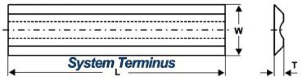System Terminus VHW (HM)-Hobelmesser 480x14x2,55 mm; 1 VPE = 2 Stück