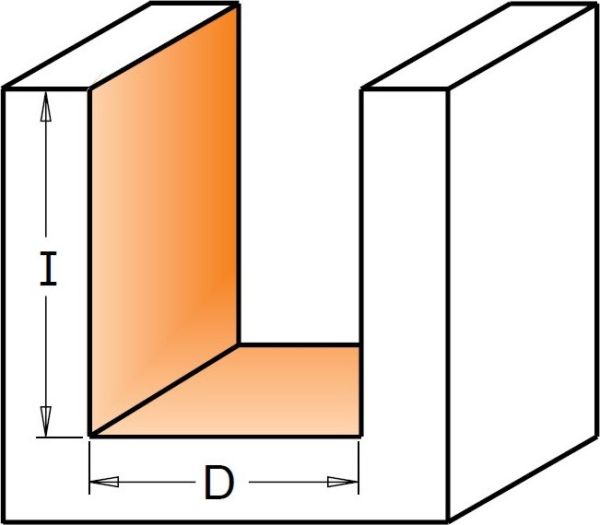CMT HW-Nutfräser; 12x25,4/63,5x12mm, z2 rechts; 1 VPE = 1 Stck