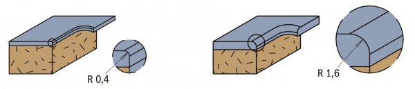 CMT HW-Bündigfräser mit Radius; 12,7x9,5/52x8mm, z2 rechts; 1 VPE = 1 Stck - Kopie