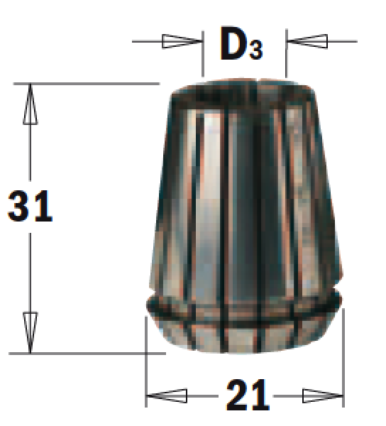 CMT Spannzange "ER 20" für Schaftfräser 8mm ; 1 VPE = 1Stck