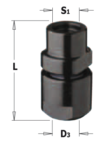 CMT Spannzangenfutter für Schaftfräser M12x1/38mm ; 1 VPE = 1Stck