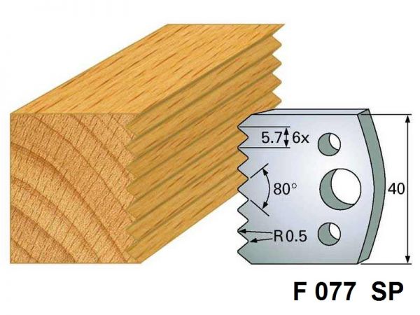Abweiser für Profilmesser 40 x 4 mm (F 077 SP), 1 VPE = 2 Stück