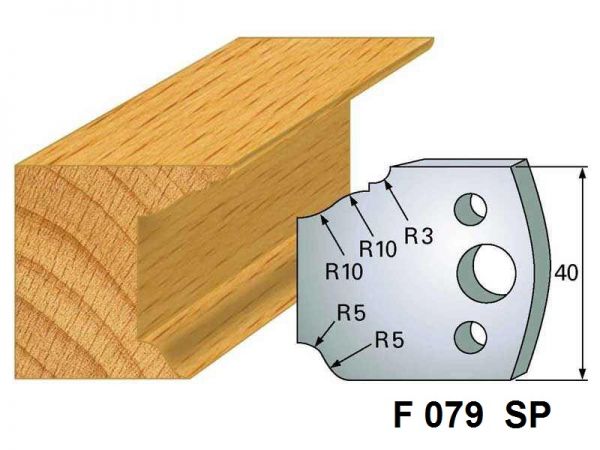 SP-Profilmesser 40 x 4 mm (F 079 SP), 1 VPE = 2 Stück