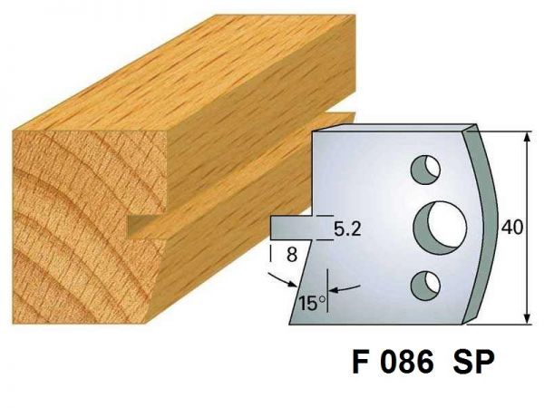SP-Profilmesser 40 x 4 mm (F 086 SP), 1 VPE = 2 Stück