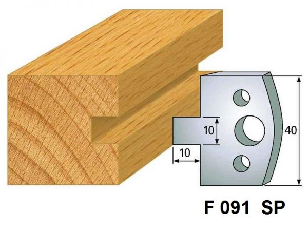 SP-Profilmesser 40 x 4 mm (F 091 SP), 1 VPE = 2 Stück