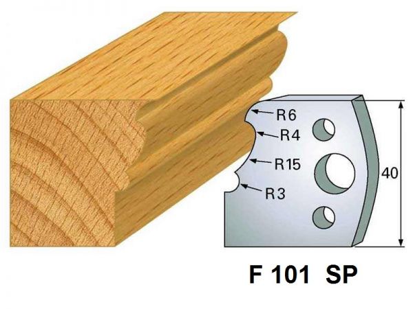 Abweiser für Profilmesser 40 x 4 mm (F 101 SP), 1 VPE = 2 Stück