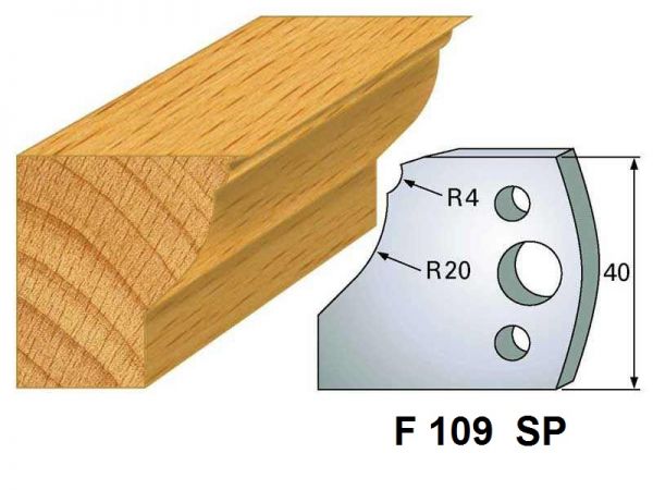 SP-Profilmesser 40 x 4 mm (F 109 SP), 1 VPE = 2 Stück